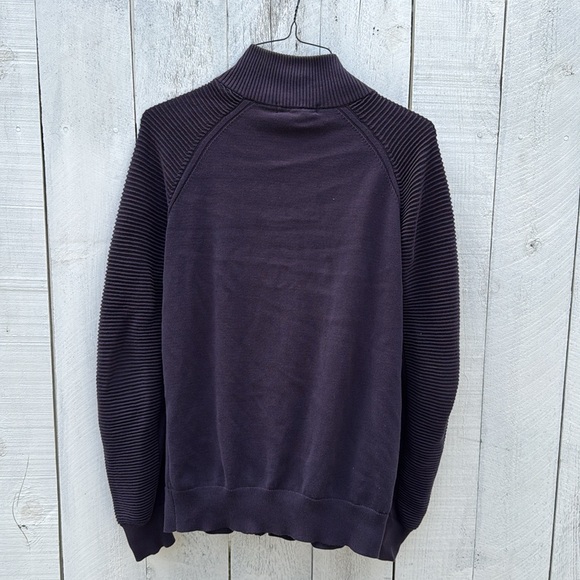 Men’s Gstar Raw cotton zip up sweater blue ribbed sleeves - Picture 4 of 5